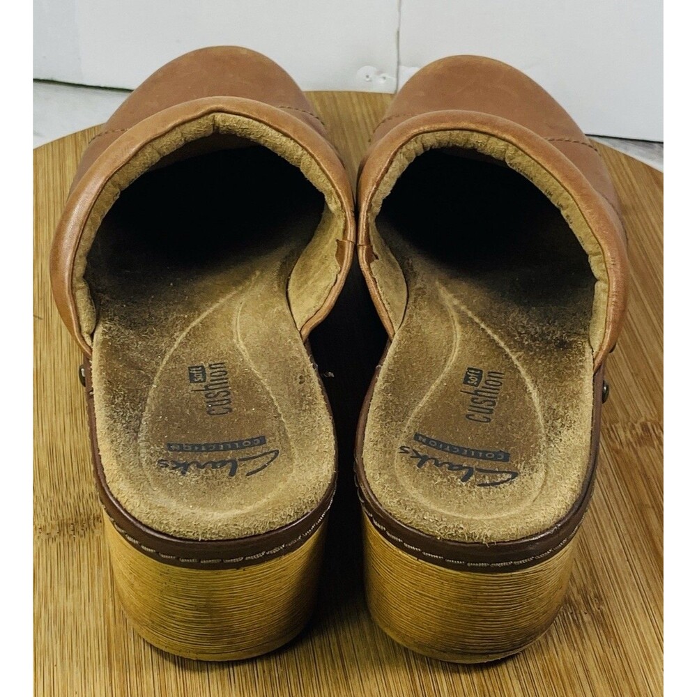 Clarks Collections Women's Heeled Clogs Brown Size 6M - Picture 4 of 6